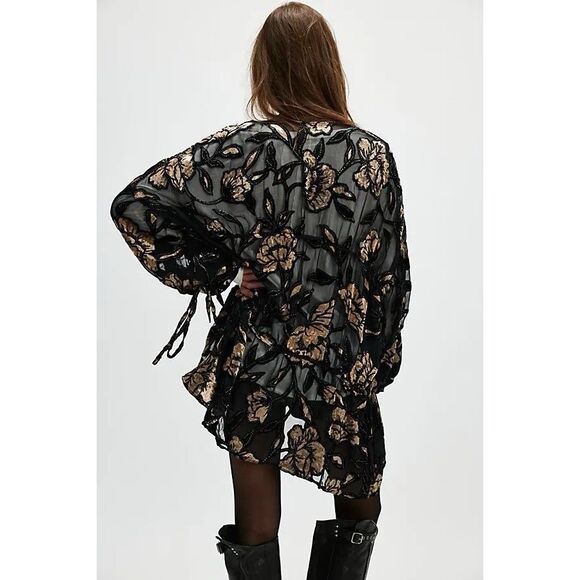 New Free People Velvet Juliet Kimono OS - Picture 4 of 9